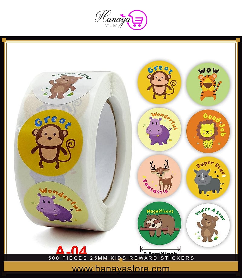 500 Pieces 25mm KIDS REWARD STICKERS Word Motivational Stickers For School Teacher Kids Student – Stickers Online in Pakis...