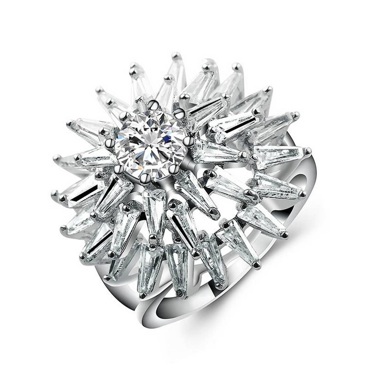 Trendy High Class Silver Elegant Transparent Gem CZ Ring For Women – Accessories Online in Pakistan | Hanaya