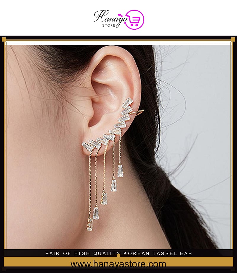 Pair Of High Quality Korean Tassel Ear Cuff Style & Elegant Stylish Earring