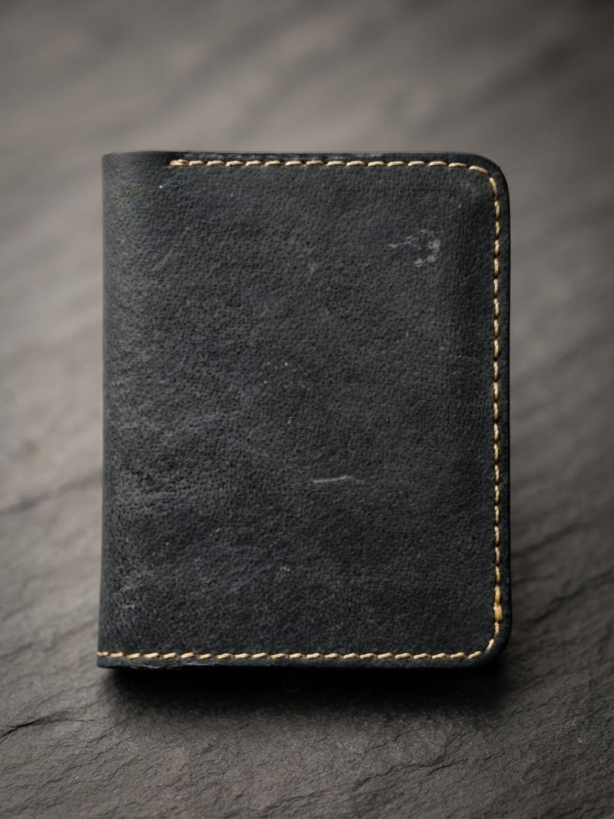 Genuine Leather Wallet for Men | Crazy Horse Pull-Up Cowhide Bifold Wallet with Card Slots & Cash Compartment