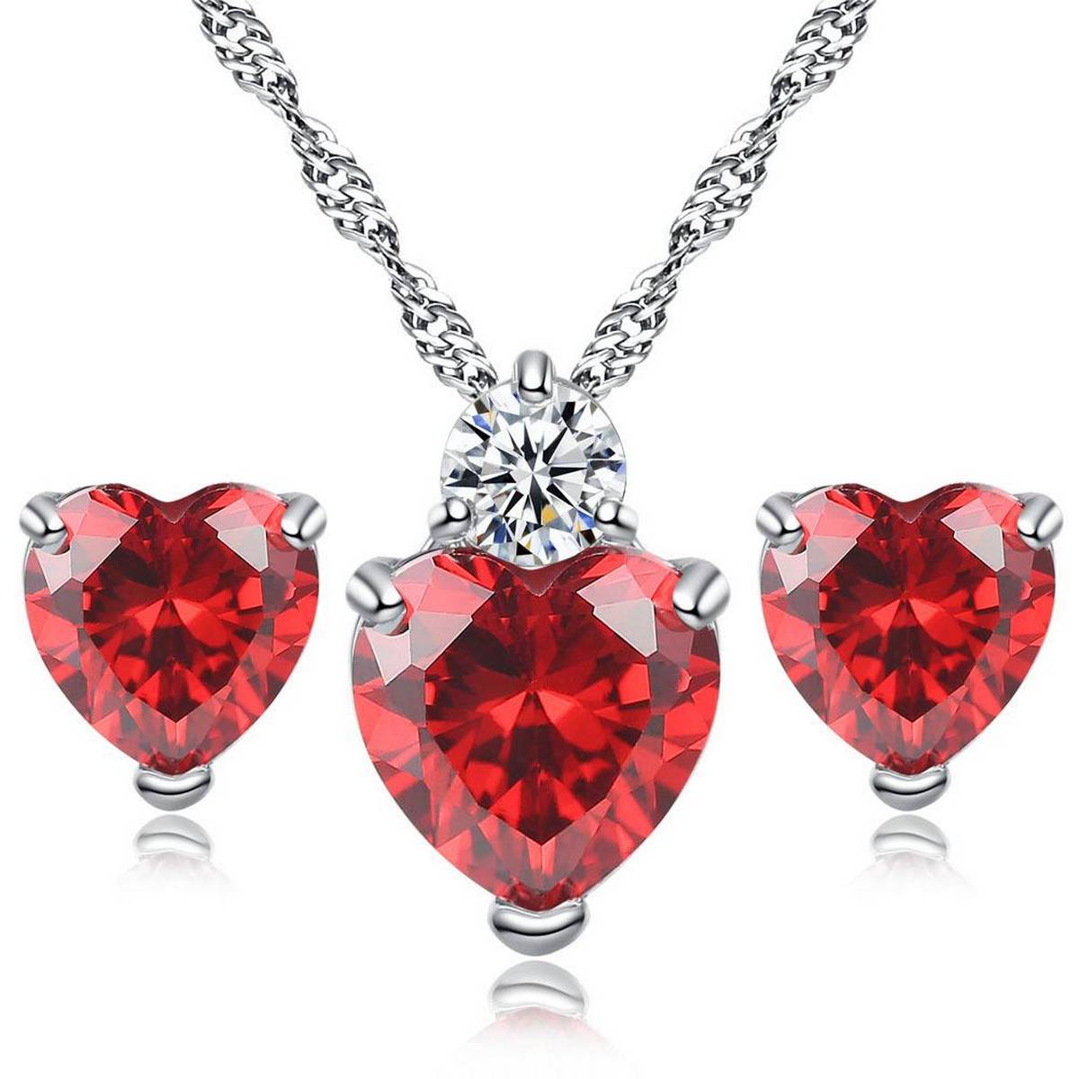 Classy Small Heart Trendy Vintage Elegant - Earring and Necklace – Accessories Online in Pakistan | Hanaya