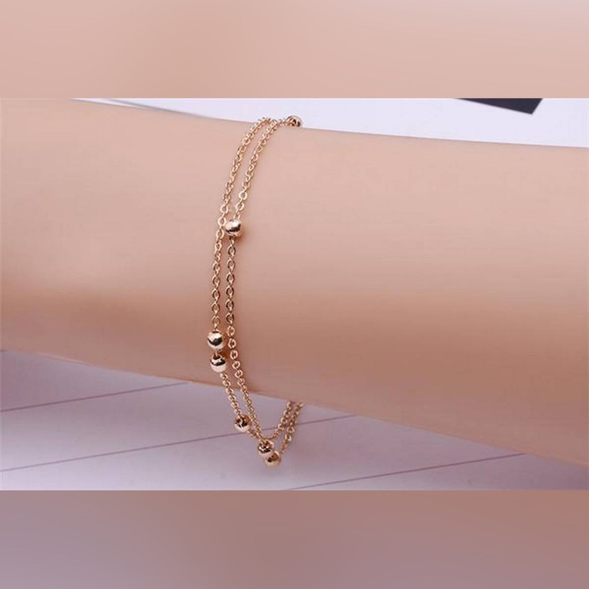 Delicate adjustable bracelet for girls — personalized name charm, cute and stylish jewelry gift