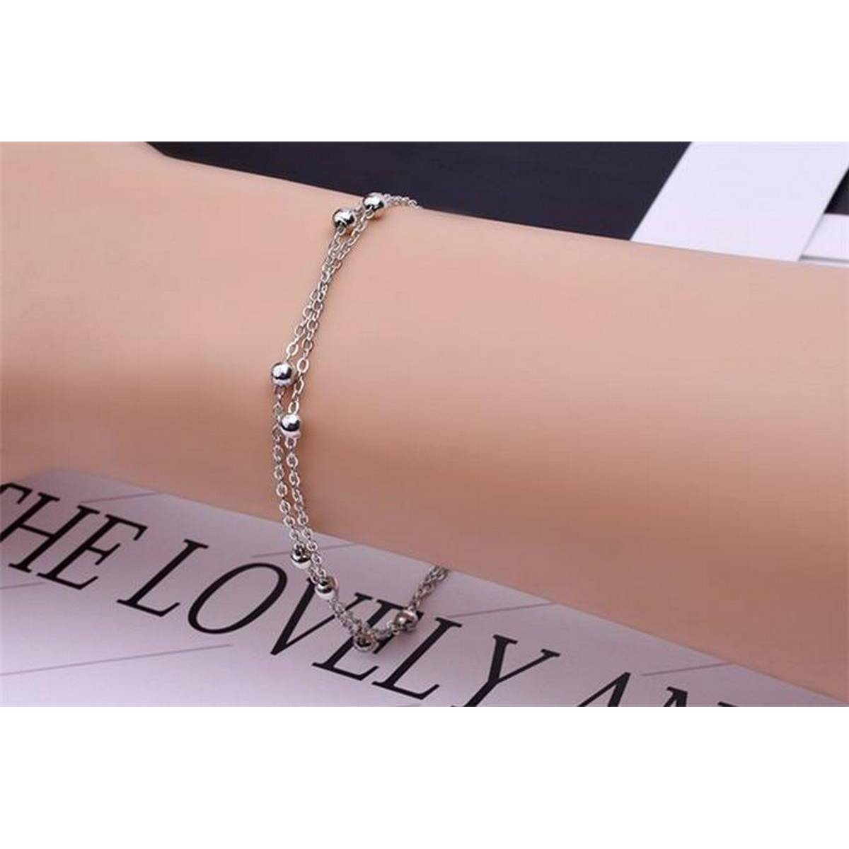 Beaded anklet for women — handmade summer beach style