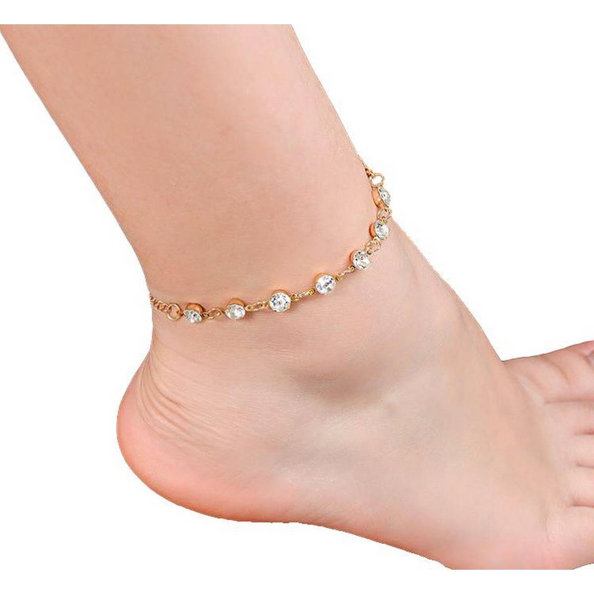 Beaded anklet for women — handmade summer beach style