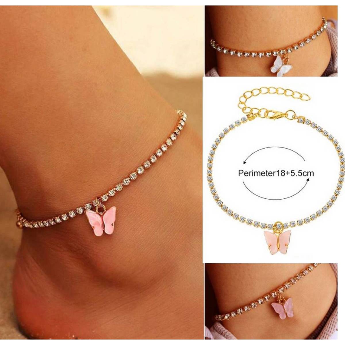 Beaded anklet for women — handmade summer beach style