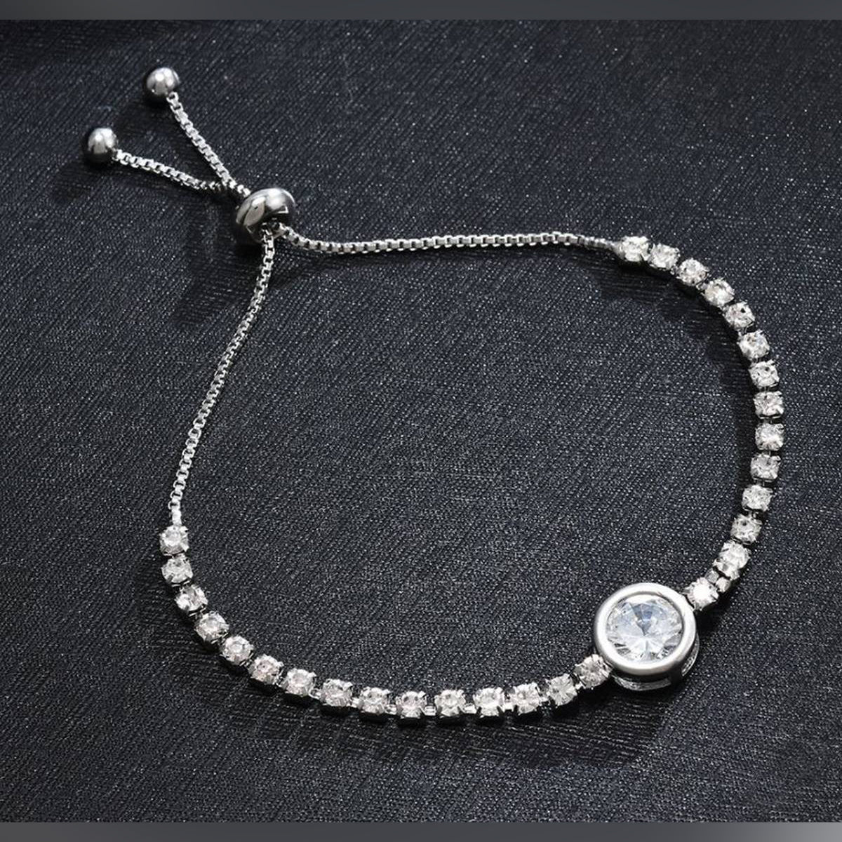 Delicate adjustable bracelet for girls — personalized name charm, cute and stylish jewelry gift