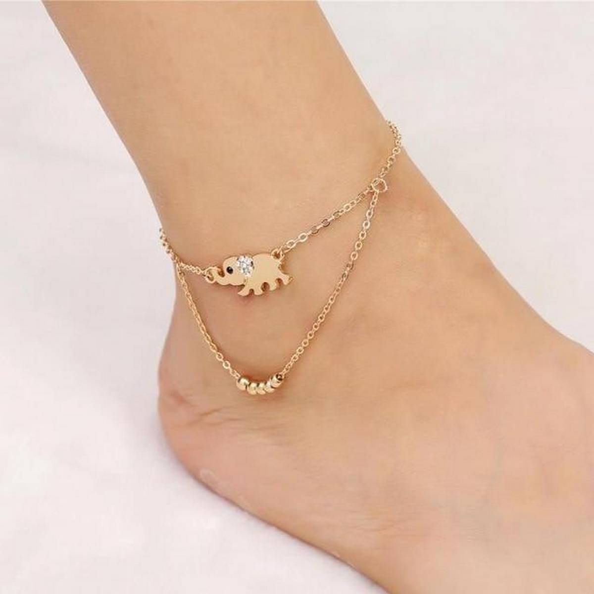 Hanya Collection Elegant 3 Layered Party Wedding Fashion anklet Girls – anklet Online in Pakistan | Hanaya