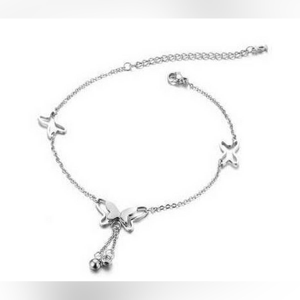 Simple Trendy Long Crystal Ladies anklet for girls stylish anklet for Ladies – anklet Online in Pakistan | Hanaya