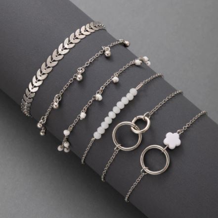 High Class 6 Pcs Royal Elegant Princess Charm Bracelet
