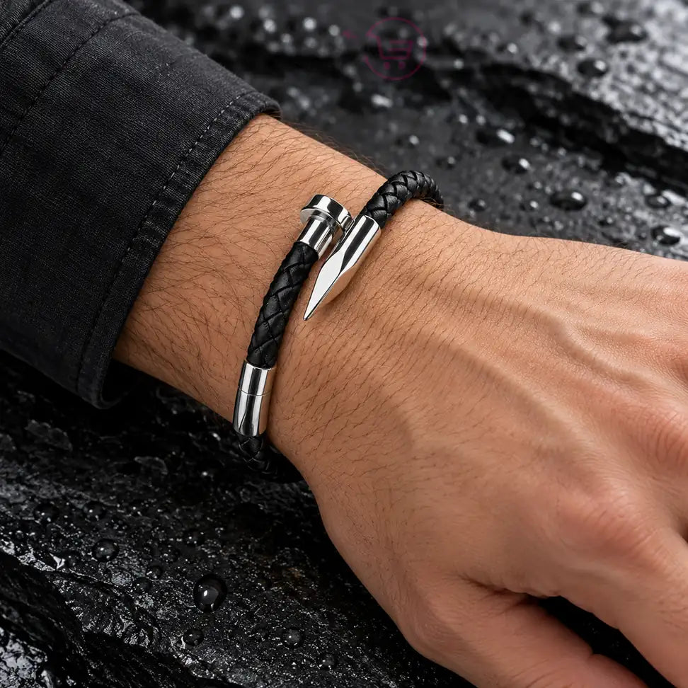 Premium Wrap Cord Cuff Bracelet Wristband for Men Couples