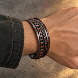 Premium Wrap Cord Cuff Bracelet Stylish Wristband for Men Couple
