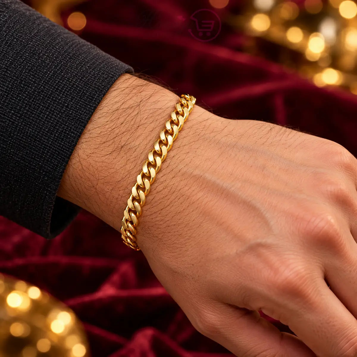 Steel 7mm Cuban Link Bracelet Four Side
