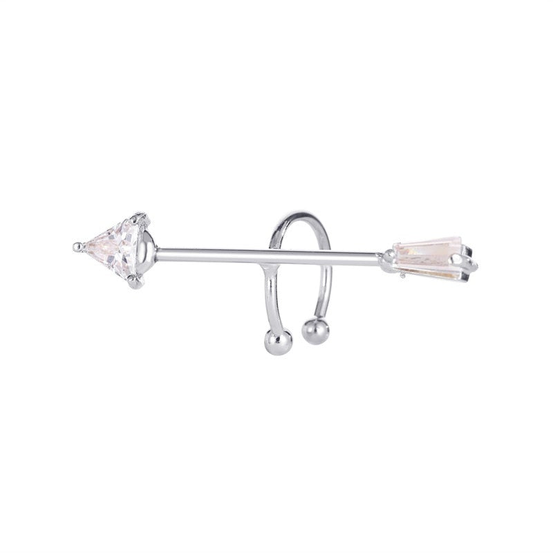 1 Piece Adjustable Ear Cuff Zircon Plated High Quality No Piercing Fashionable Elegant
