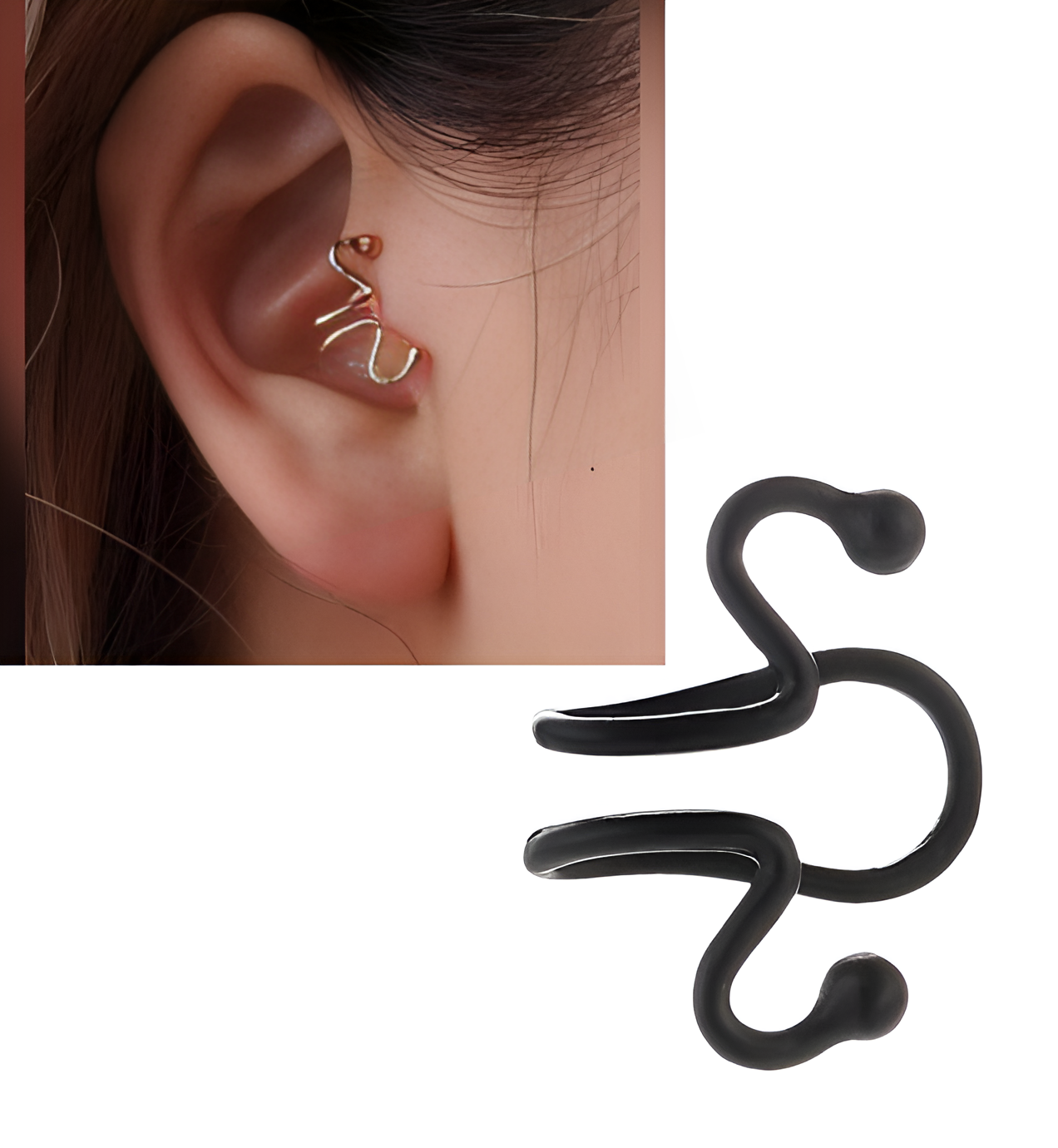 1 Piece Adjustable Ear Clip Cuff Conch – High Quality, No Piercing, Korean Trendy Design