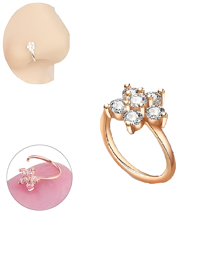 Piercing 0.8mm Clicker Nose Ring Nostril Body Royal Classy Jewelry