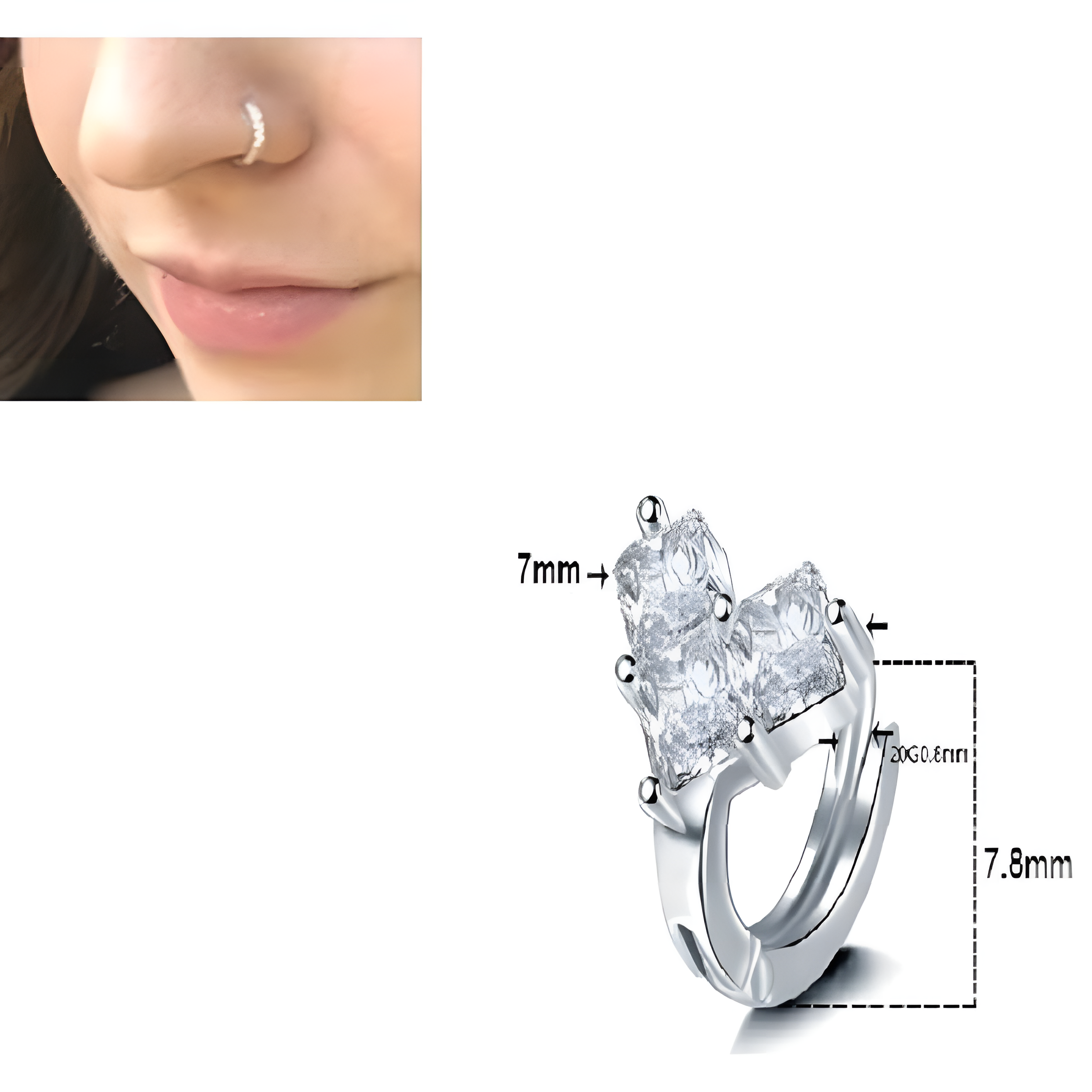 Minimalist nose ring, small nose jewelry for daily wear