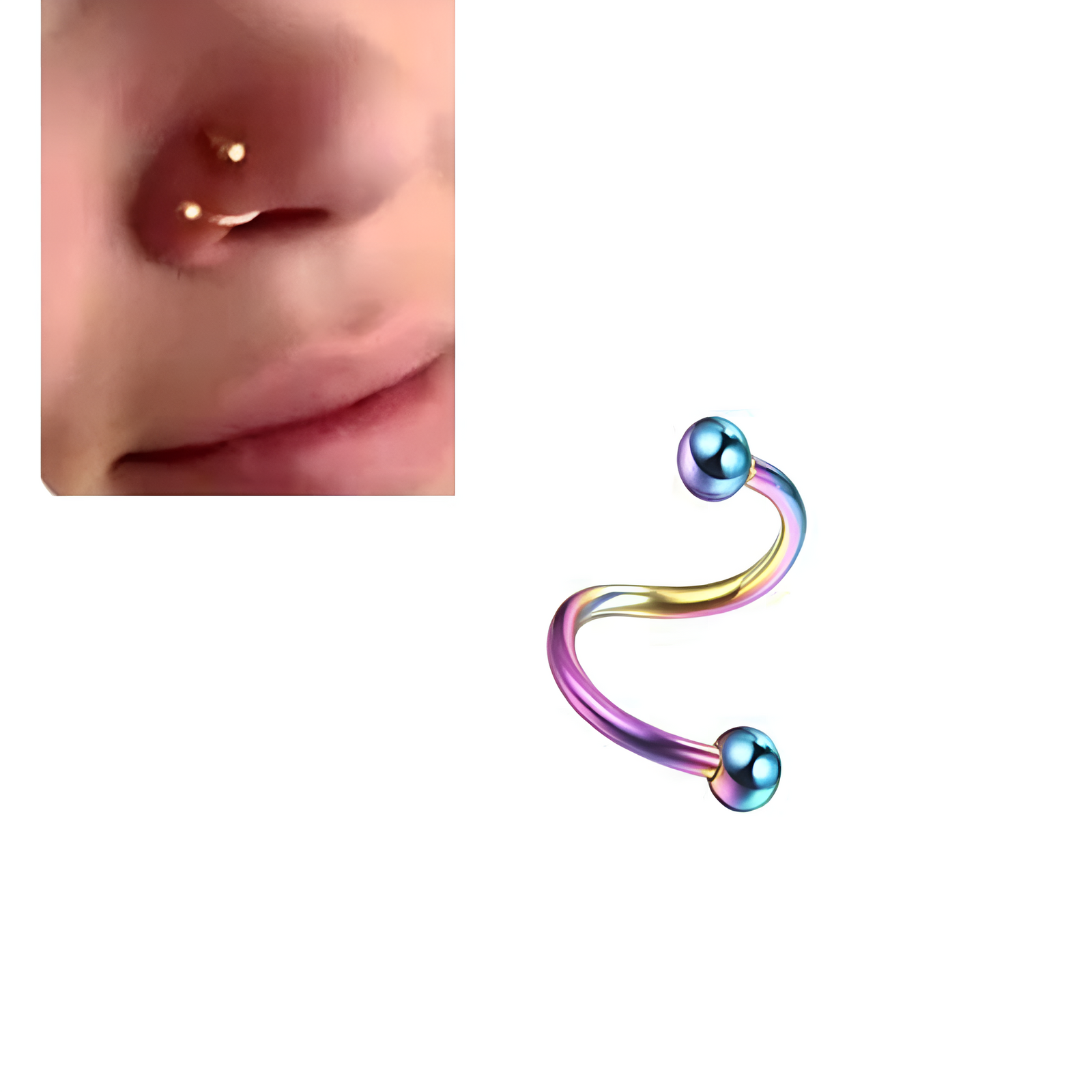 Stylish Thin Crystal Nose Ring – 1pc Nostril Piercing Jewelry – Detail View – Nose Jewelry for Women Pakistan | Hanaya