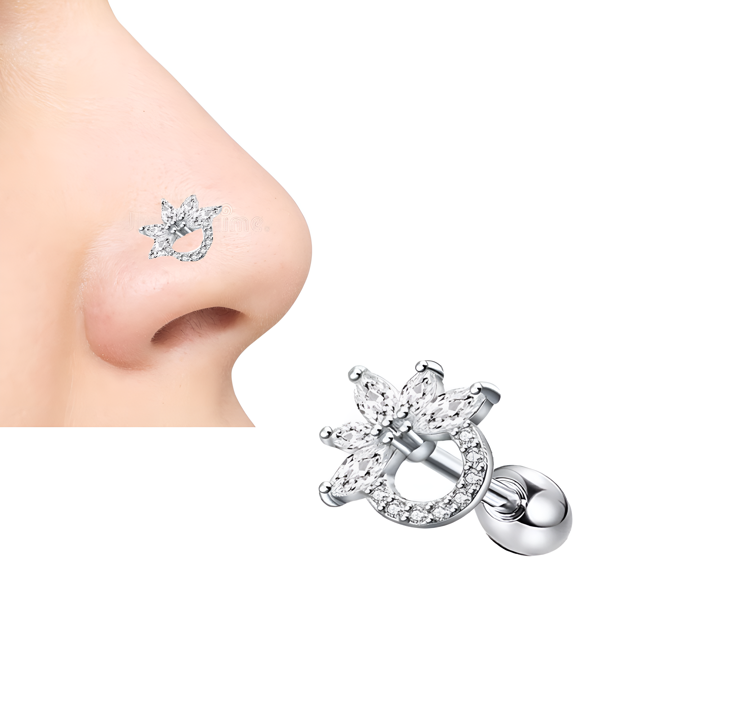 Stylish Helix Nose Ring – 1pc Piercing Jewelry for Women