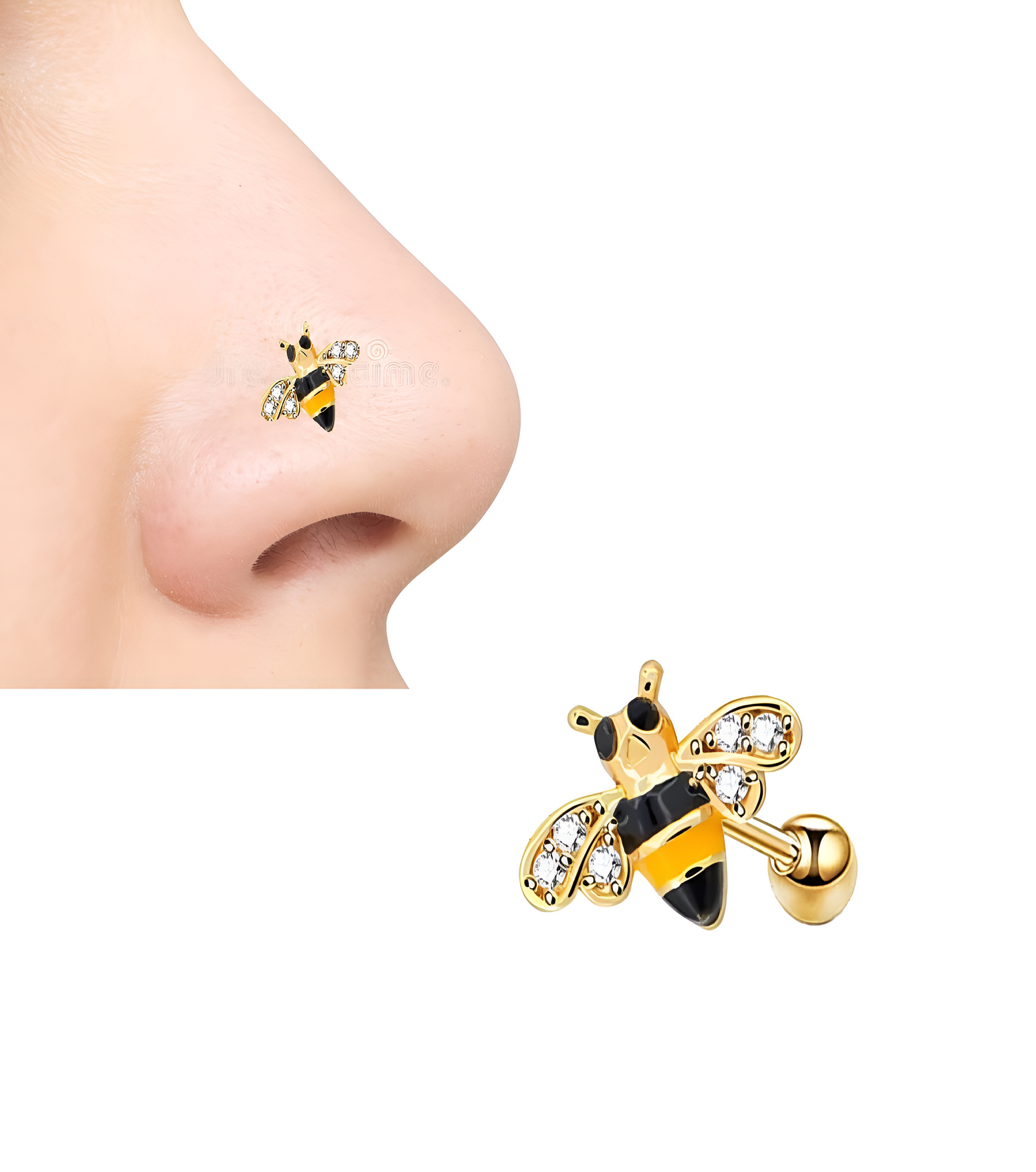 Women’s Helix Nose Ring – 1pc Body Piercing Jewelry – Nose Jewelry Online in Pakistan | Hanaya