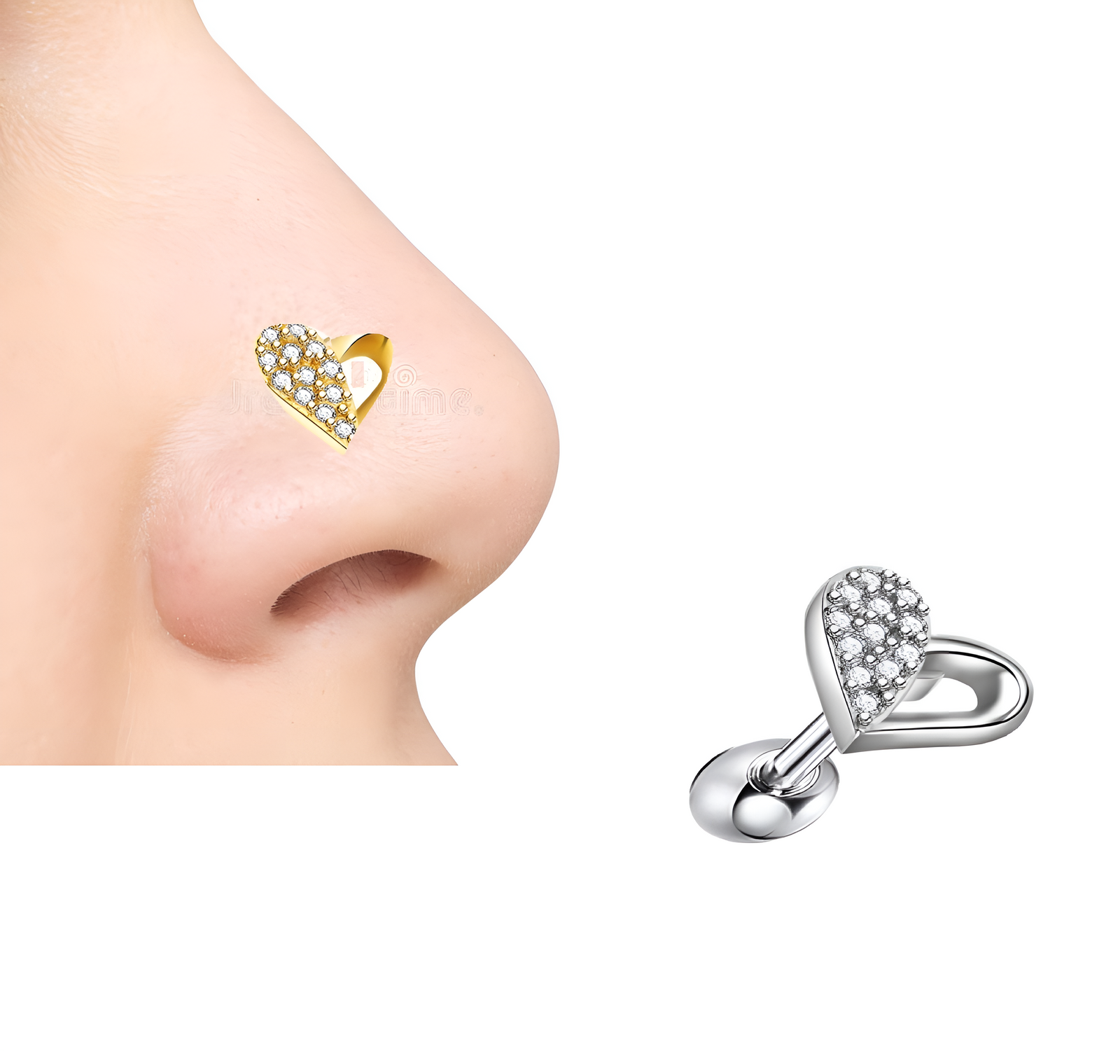 Classic Helix Nose Ring – 1pc Piercing Jewelry for All Occasions – Close Up – Nose Jewelry | Hanaya Pakistan