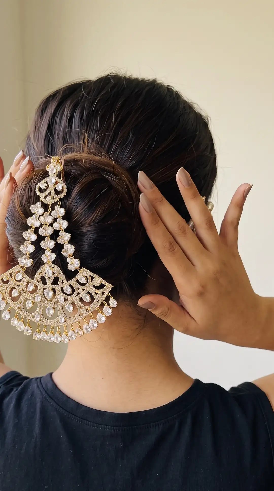 Multi Layered Head Chain Jhoomar Headpiece for Women - Matha Patti, Passa, Sheesh Phool, Mang Tikka, Bridal Head Jewellery, Hair Chain, Fancy Headpiece