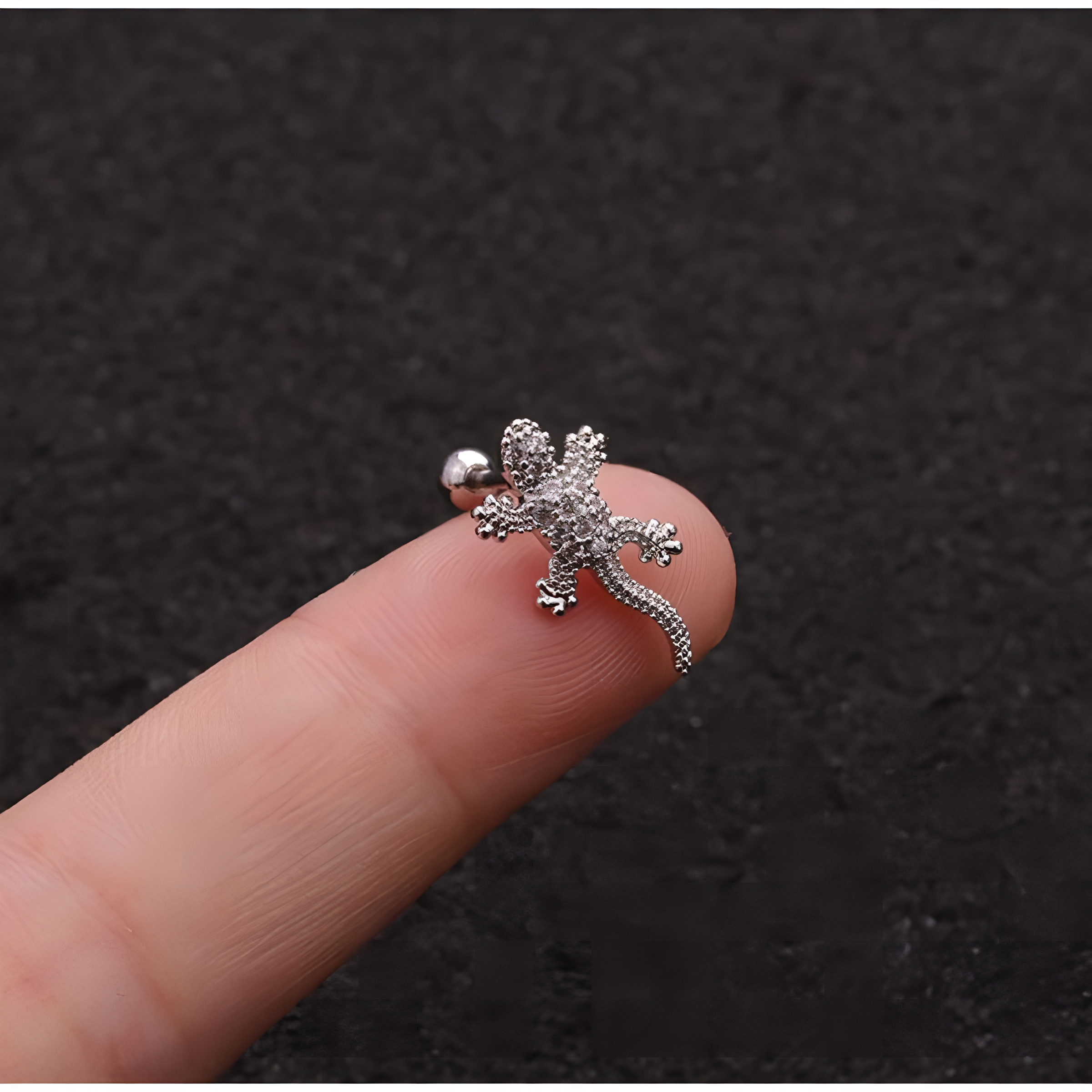 1 Piece Cartilage 6mm ORBITAL Long Helix 0.8mm HELIX LOBE TRAGUS Stud SNUG Crystal Tragus Piercing Earring DAITH ROOK