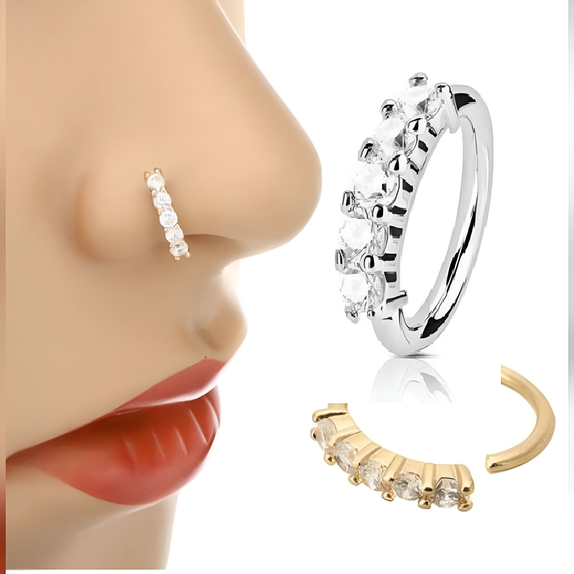 Piercing 10MM Nose Ring Nostril Body Jewelry – 1 PIECE