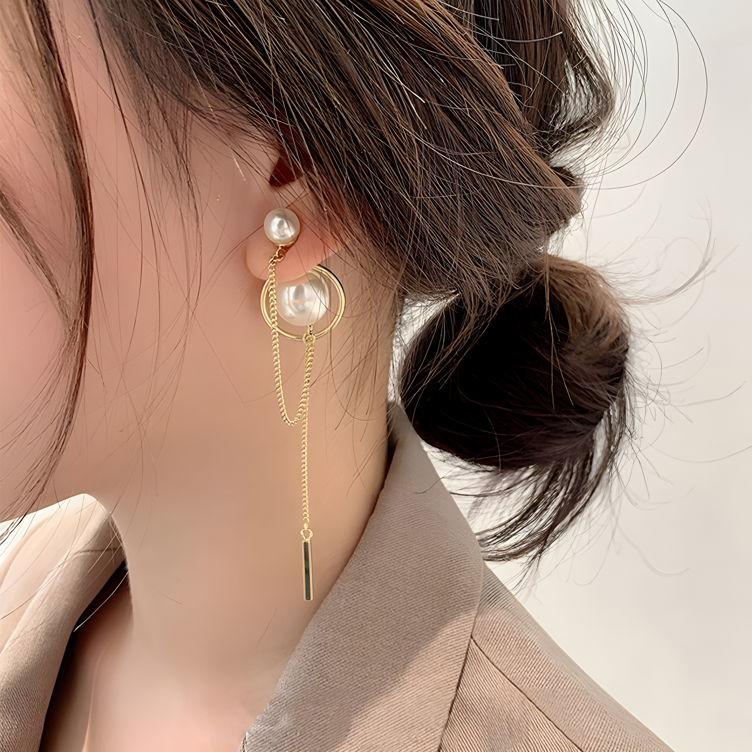 Everyday casual earrings for women, lightweight simple studs