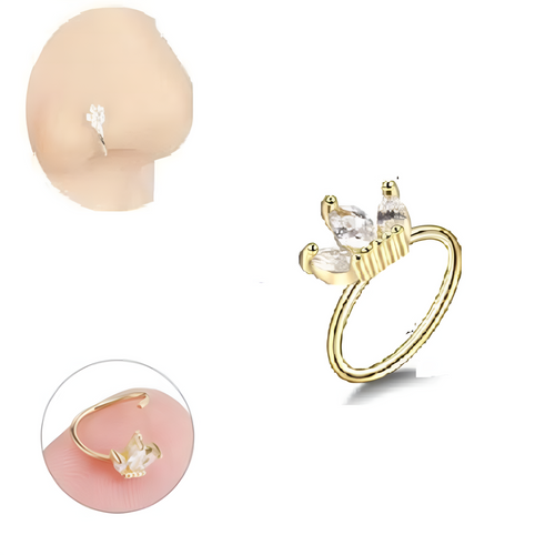 Piercing and non-piercing nose, body, and nostril jewellery collection for women