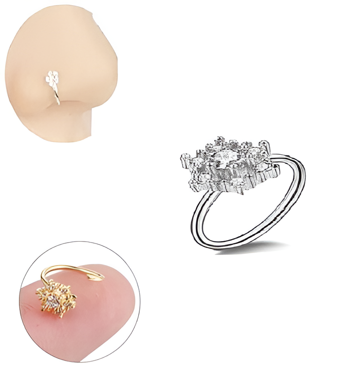 Simple Nose Ring 08mm Elegant Piercing Nostril Jewelry