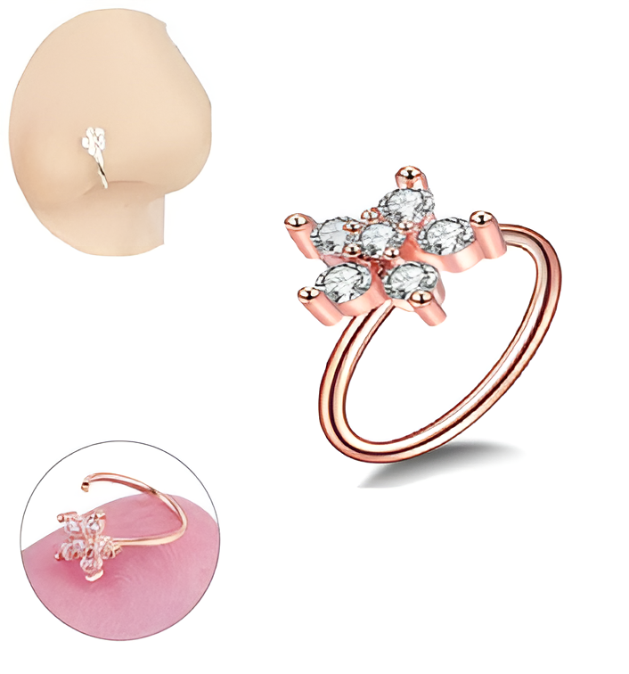 Classic Piercing Nose Ring 08mm Trendy Body Jewelry for Girls
