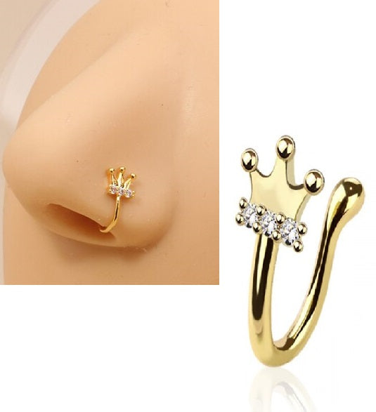 Piercing and non-piercing nose, body, and nostril jewellery collection for women