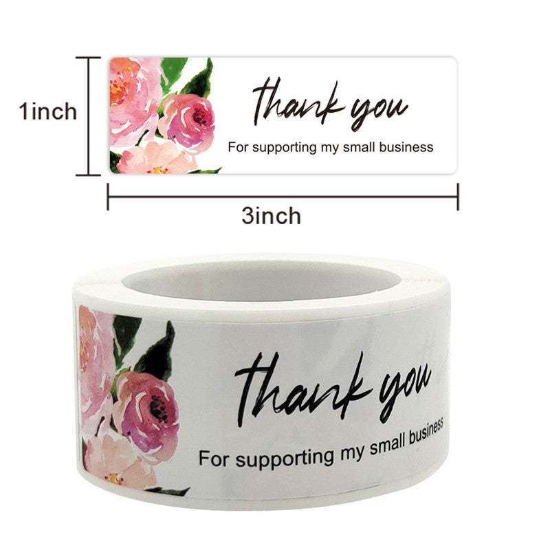 60pcs Thank You 76mmx25mm Sticker Envelope Seal Scrapbook Round Sticker Stationery Label Stickers – Stickers Online in Pak...