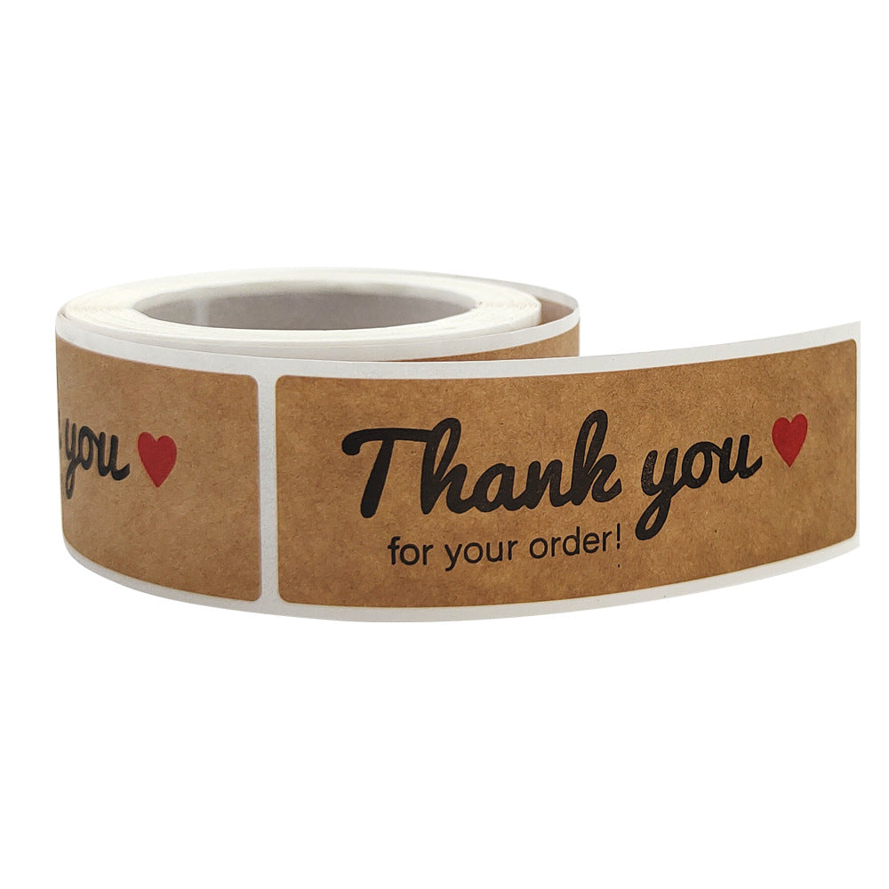 60 pcs Thank You 76.2mm x 25.4 Stickers Envelope Seal Scrapbook Round Sticker Stationery Label Stickers – Stickers Online ...