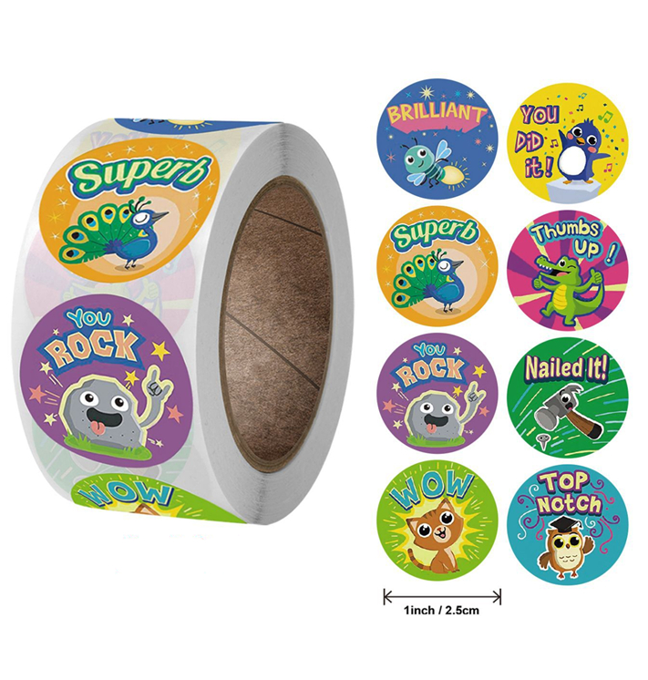 100 Pieces 25mm KIDS REWARD STICKERS Word Motivational Stickers For School Teacher Kids Student Stationery Sticker Kids