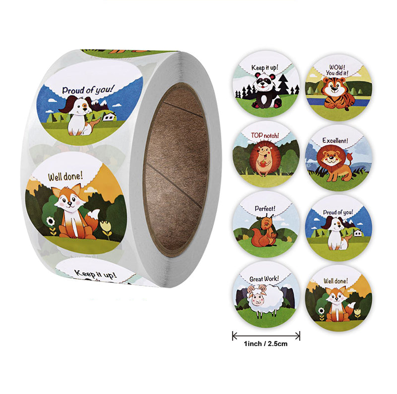 100pcs Motivational Kids Stickers – 25mm Reward Stickers for Teachers, Schools & Crafts