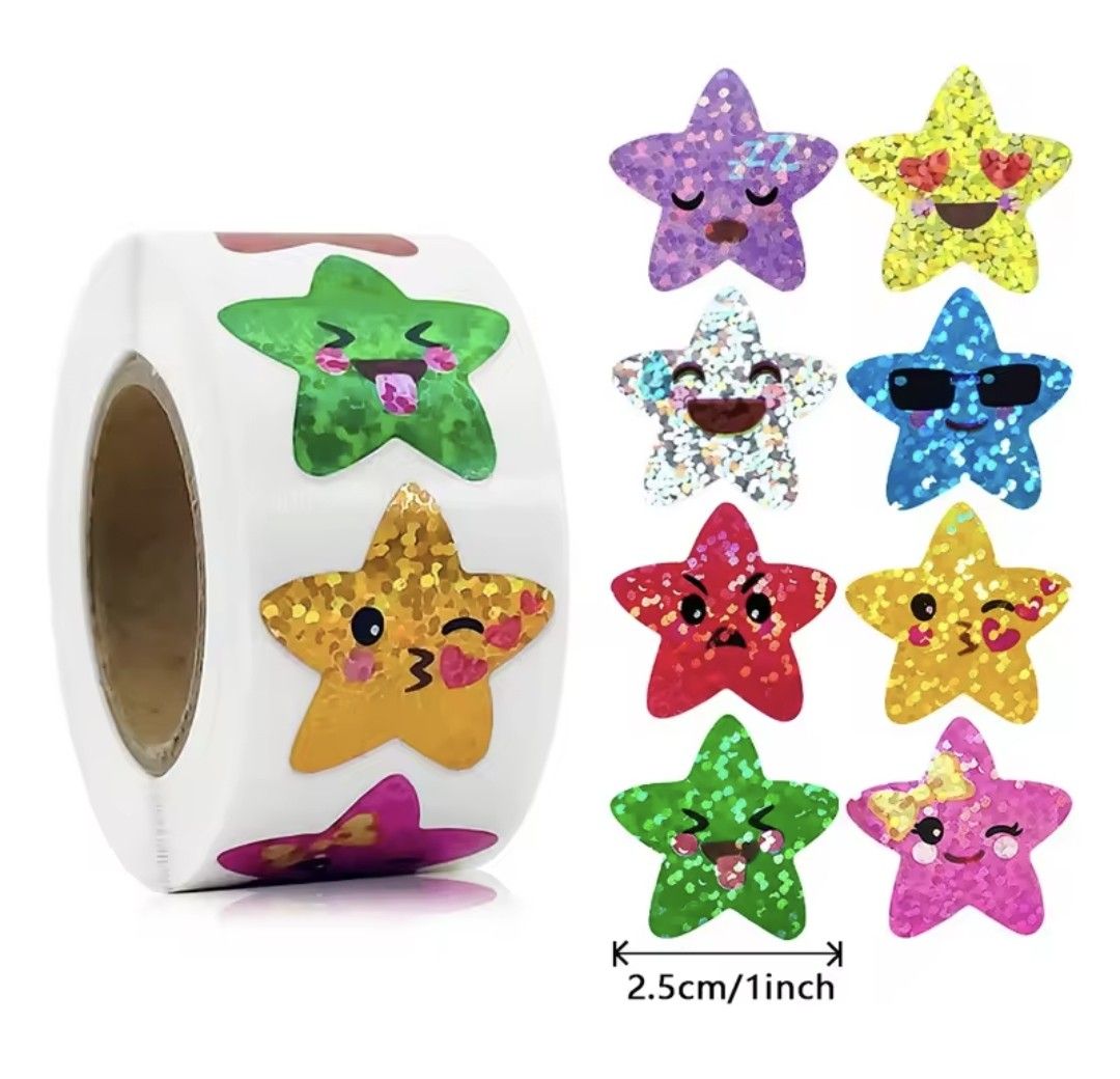 100pcs Kids Reward Stickers – Fun 25mm Motivational Words for Classroom & Student Praise