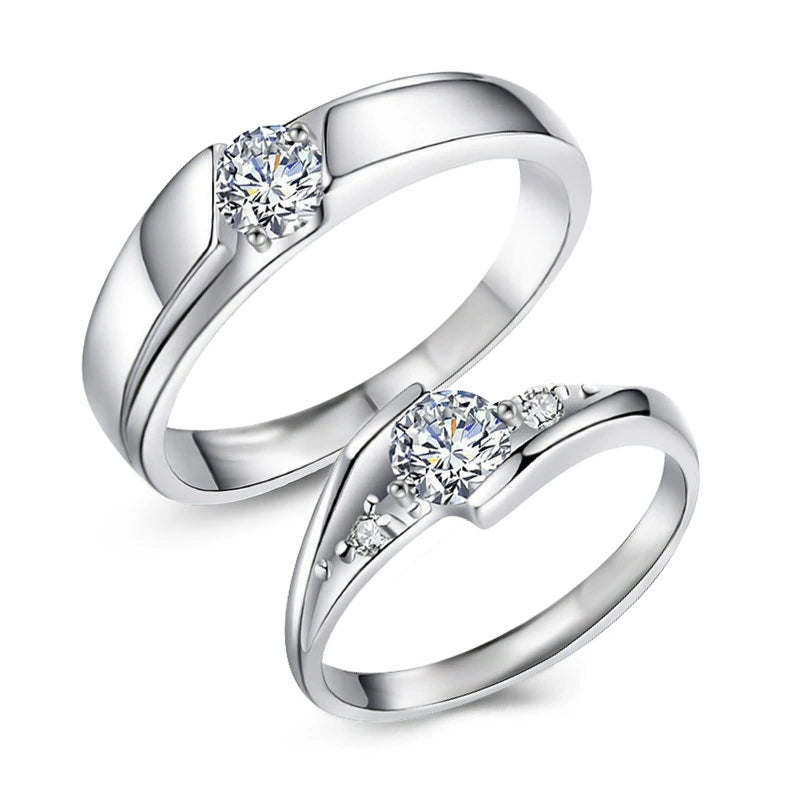 2 pieces Premium Quality Couple Rings Adjustable for Women & Men – 925 stamped Forever love Wedding & Fashion Jewelry Gifts Love rings