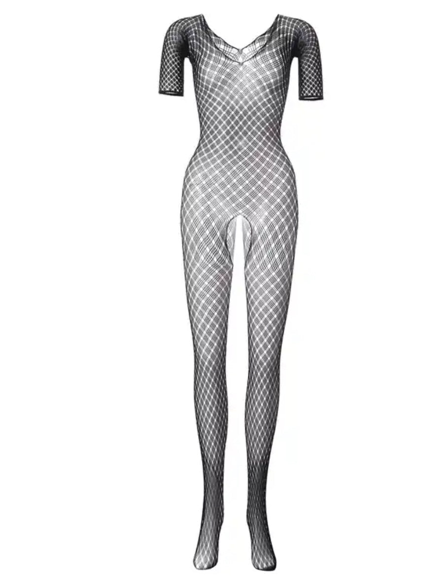 Women Breathable Trend Mesh Fishnet Jumpsuit Lace Body Stocking – Silk Robe Honeymoon Bodysuit Loungewear Pakistan | Hanaya Store