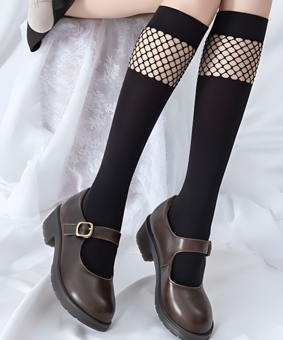 Women Breathable Fluffy Trendy Fishnet Sock Classy Hollow Net women socks pair women socks fancy socks for women women socks cute