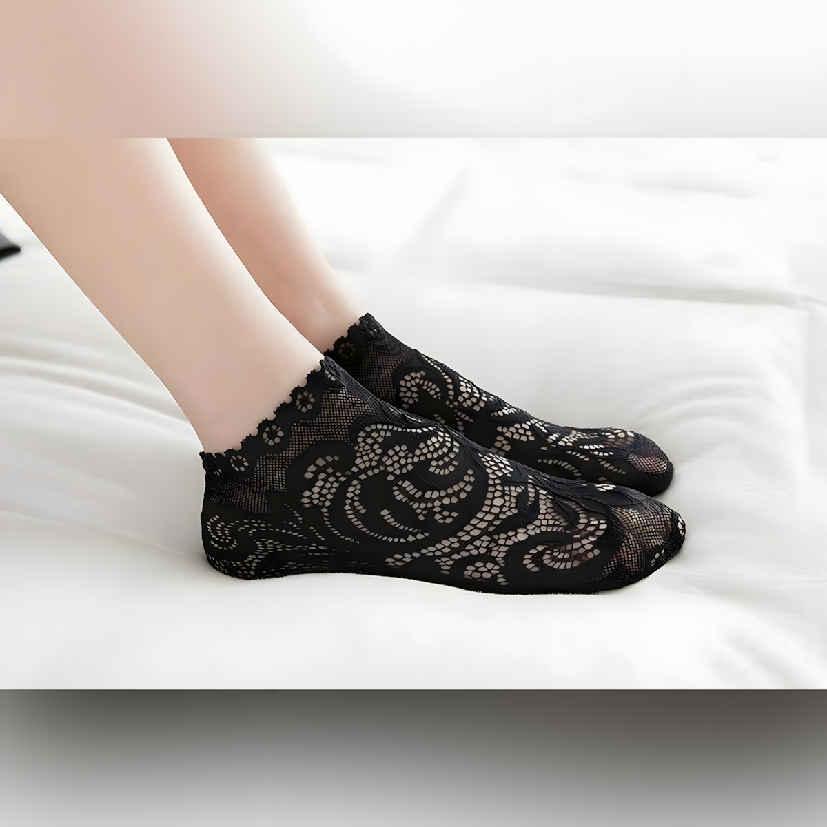 Womens transparent mesh socks for casual outfits