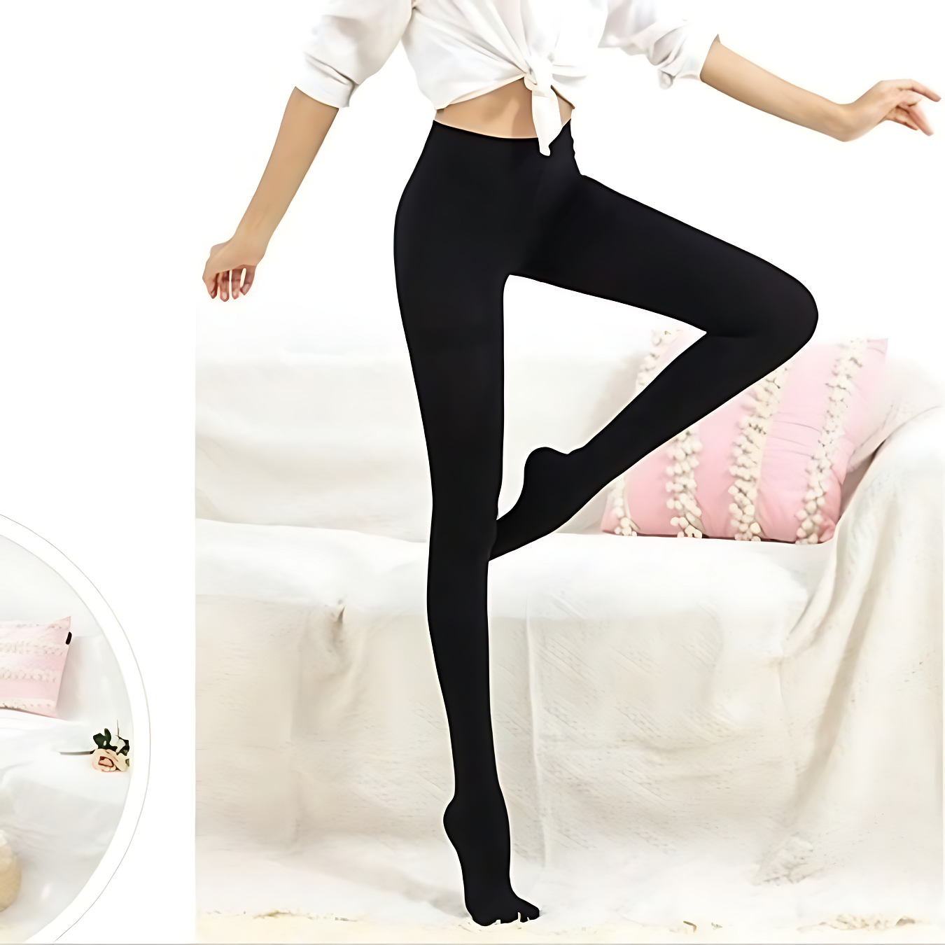 Embossed Printed Premium Quality Women Opaque Long Tights Classy Legging Stocking – Stockings, Tights & Leggings Online in...