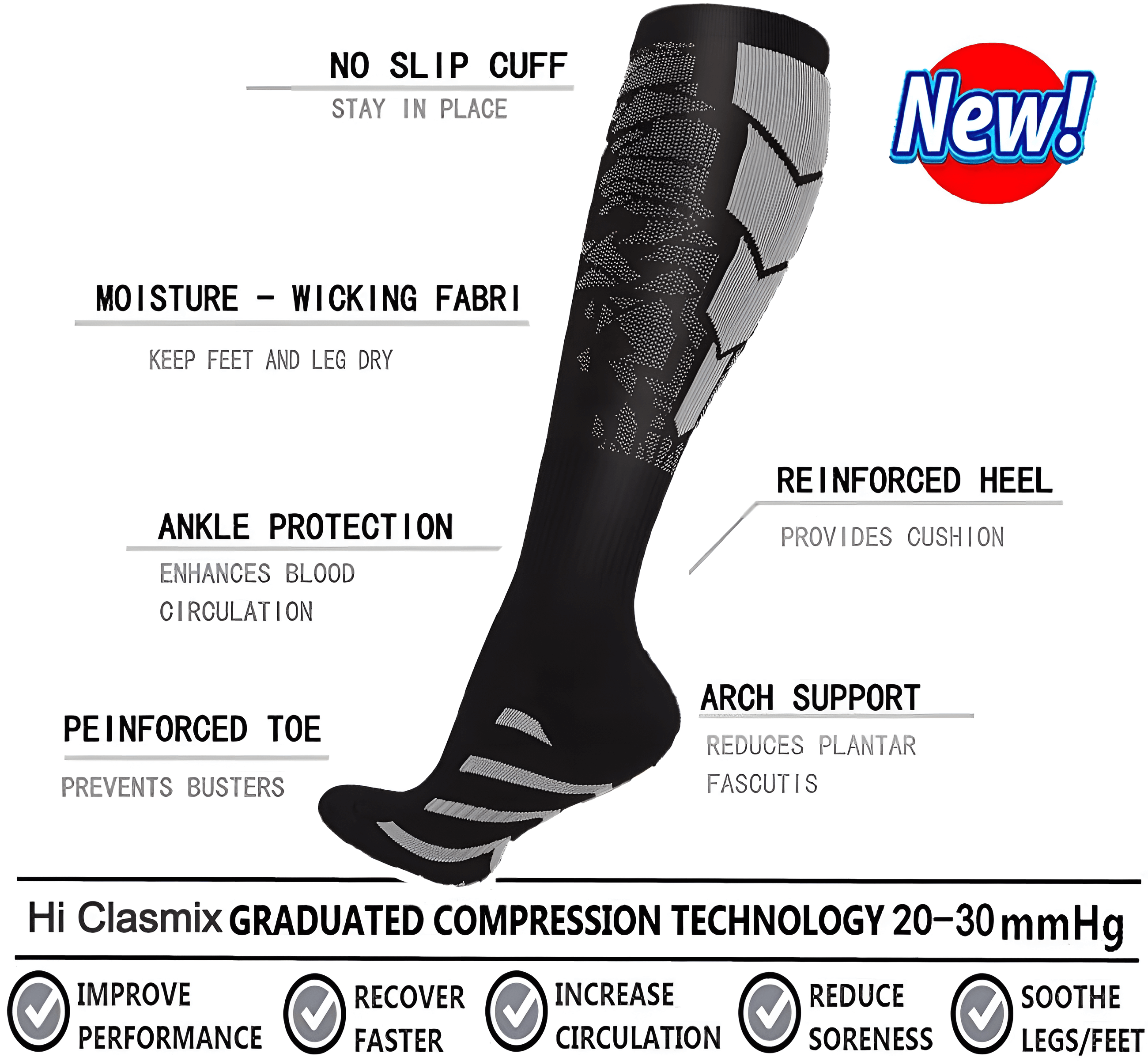 Fancy patterned compression socks – stylish support wear for daily use