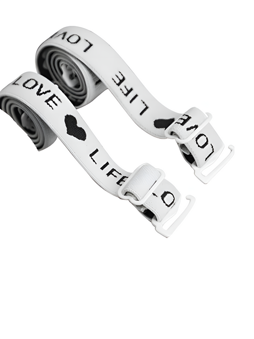 Close-up of anti-slip elastic bra strap with adjustable buckle for women