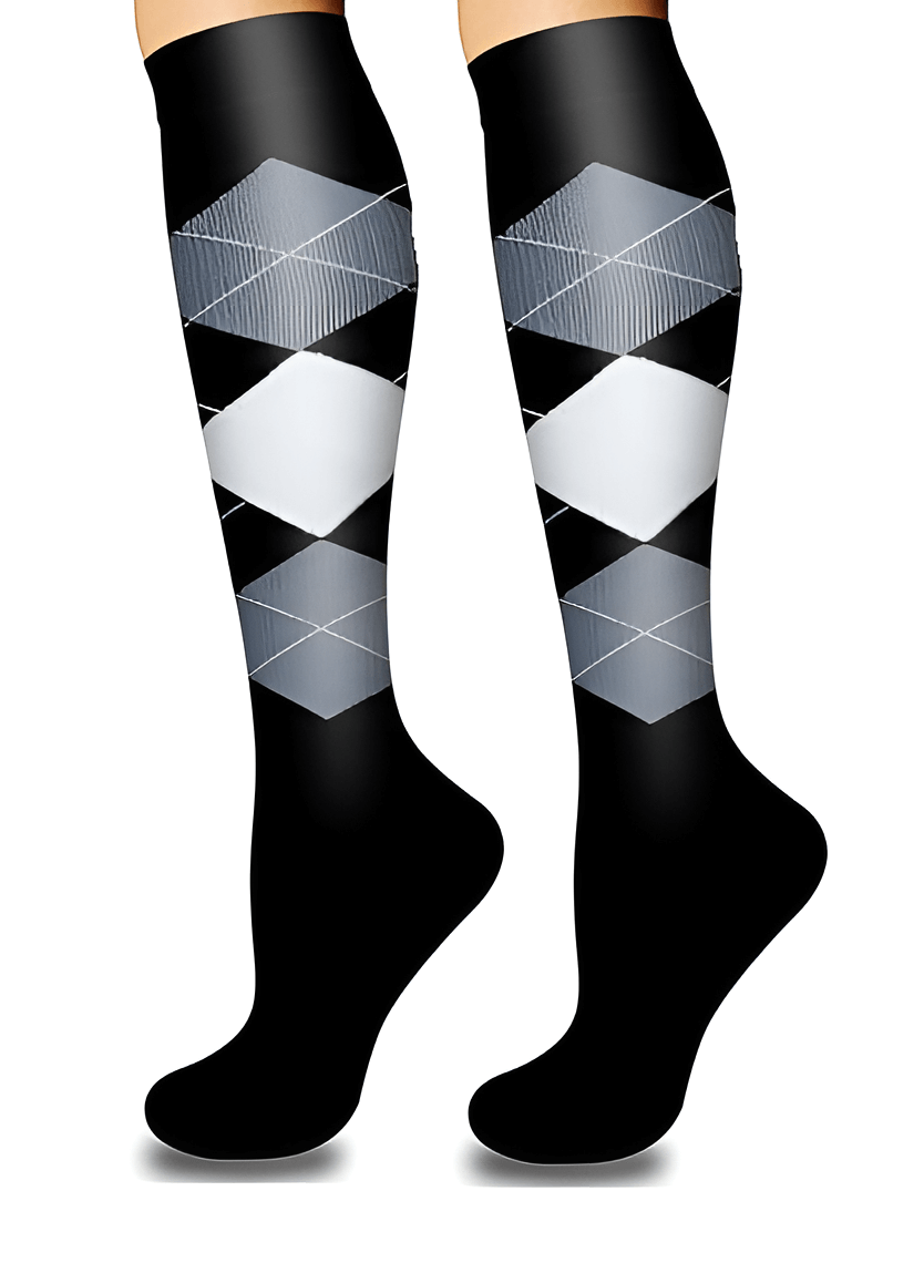 Elastic support socks with graduated compression – unisex design for adults