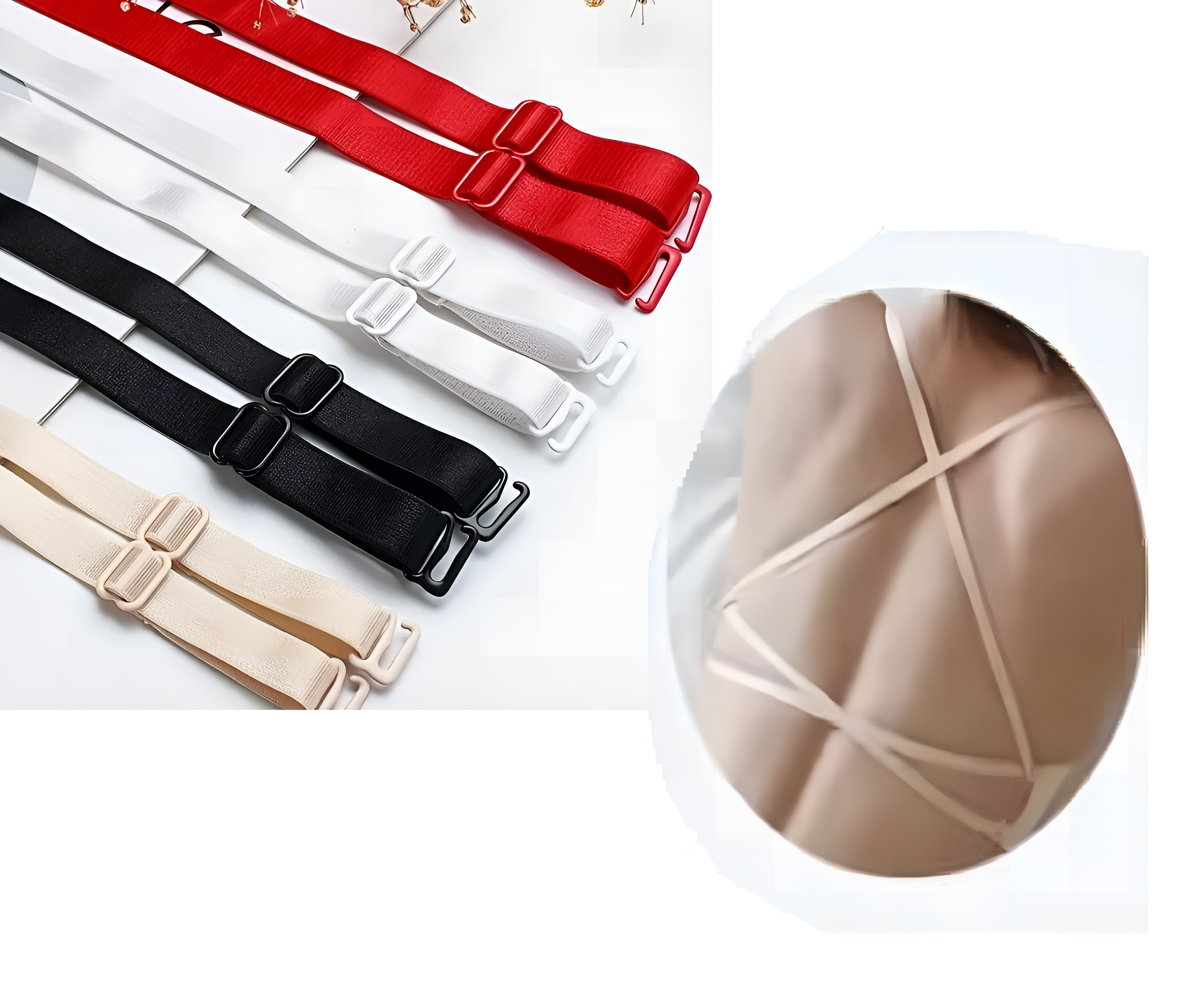 Elastic bra straps for women’s bras – adjustable, non-slip, and lightweight