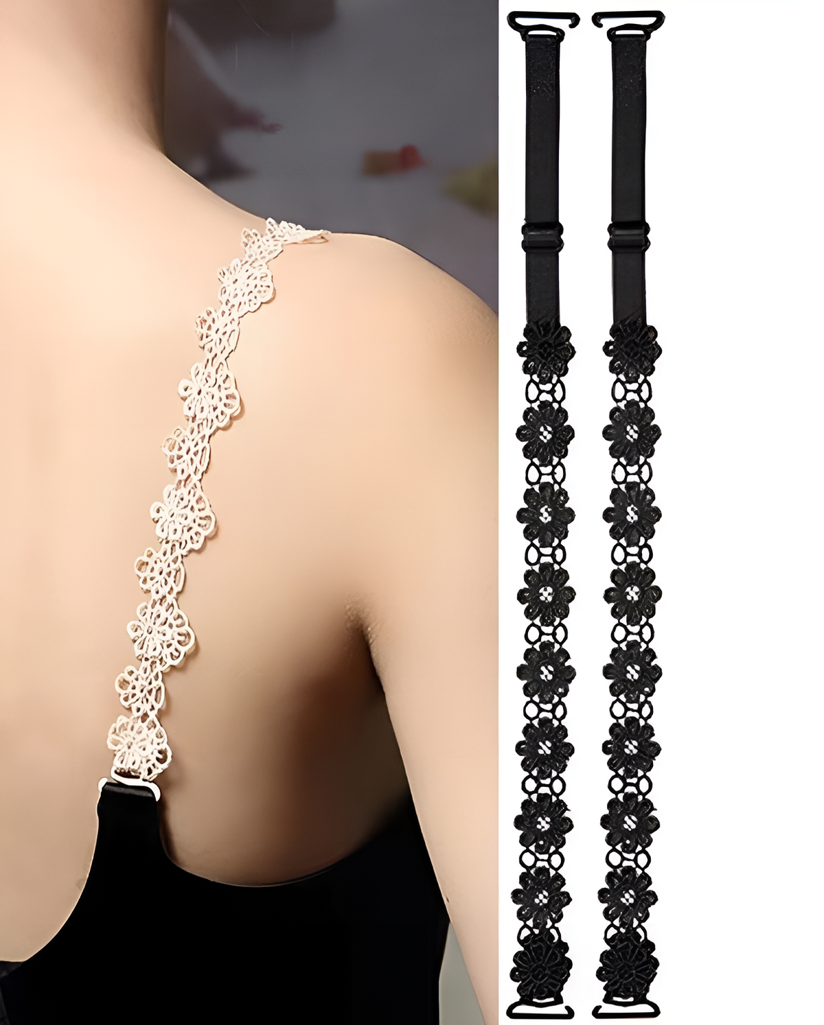 1 PAIR Adjustable lower Style Women Bra Shoulder Strap Elastic Anti Slip Adjustable Underwear Strap Detachable Ladies Bra Accessory