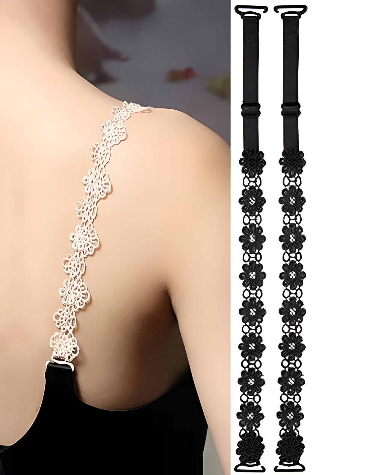 1 PAIR Adjustable lower Style Women Bra Shoulder Strap Elastic Anti Slip Adjustable Underwear Strap Detachable Ladies Bra Accessory