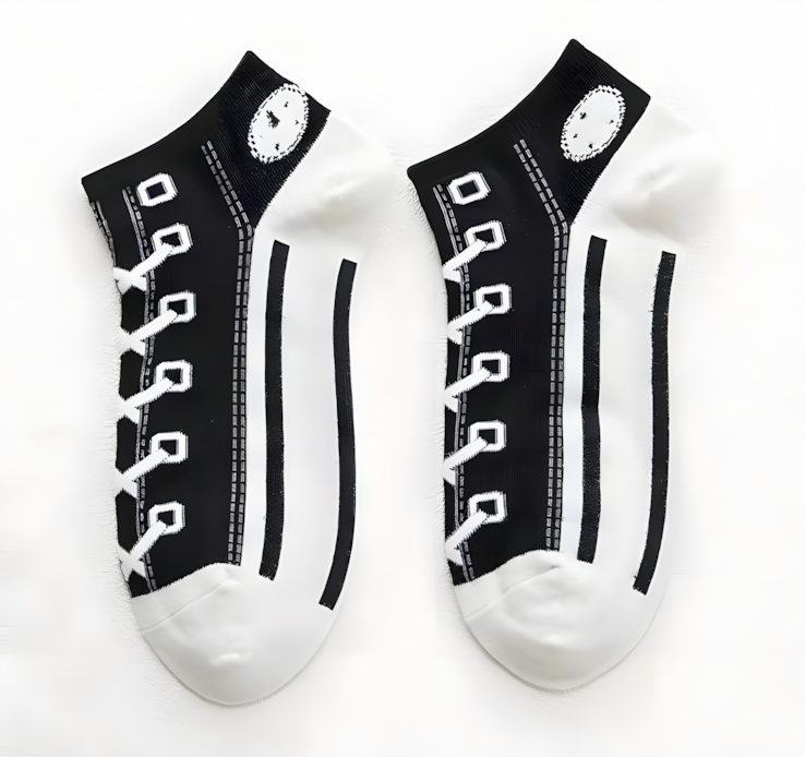 Trendy women fishnet breathable mid socks in black