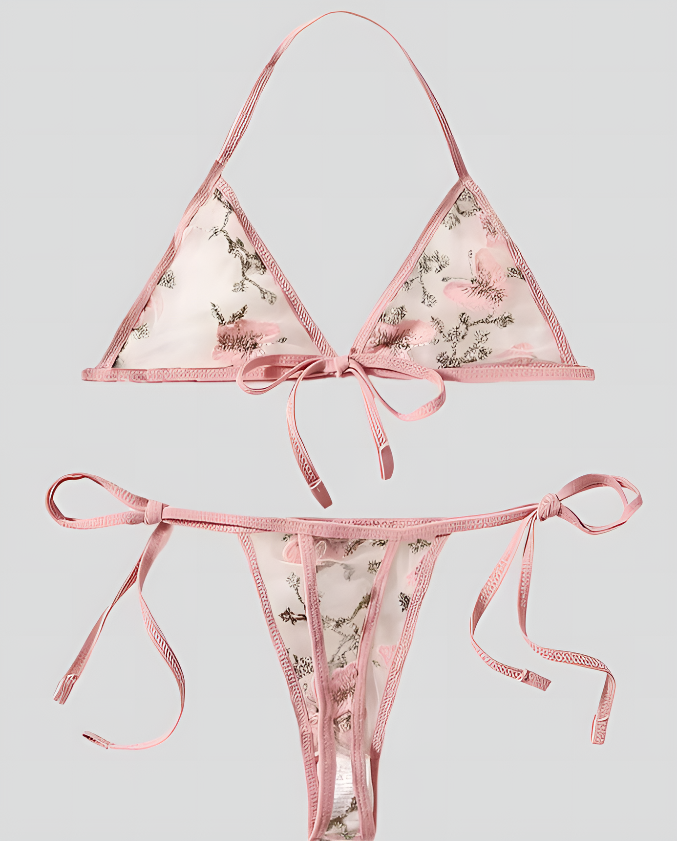 One Size (Fits:40-75 KGS) Bra set Lingerie Set Women Trendy Underwear Bikini Three-point